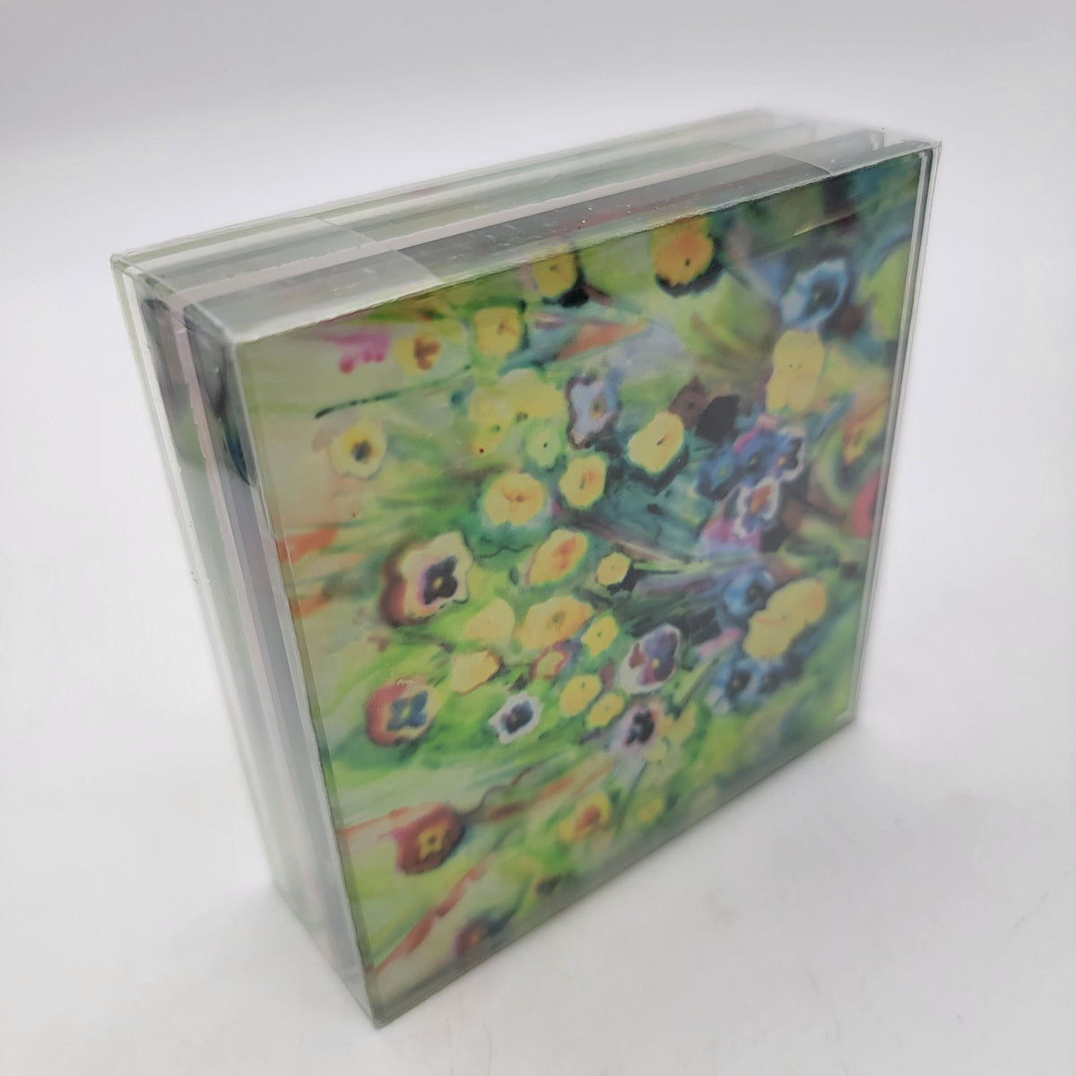 Watercolors Glass Coaster Set Of 4 By Linda S. Altshuler