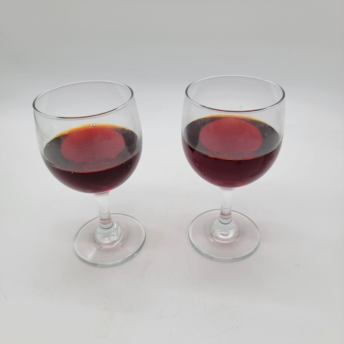 Pair Of Faux Red Wine Glasses Props Fake Food Props