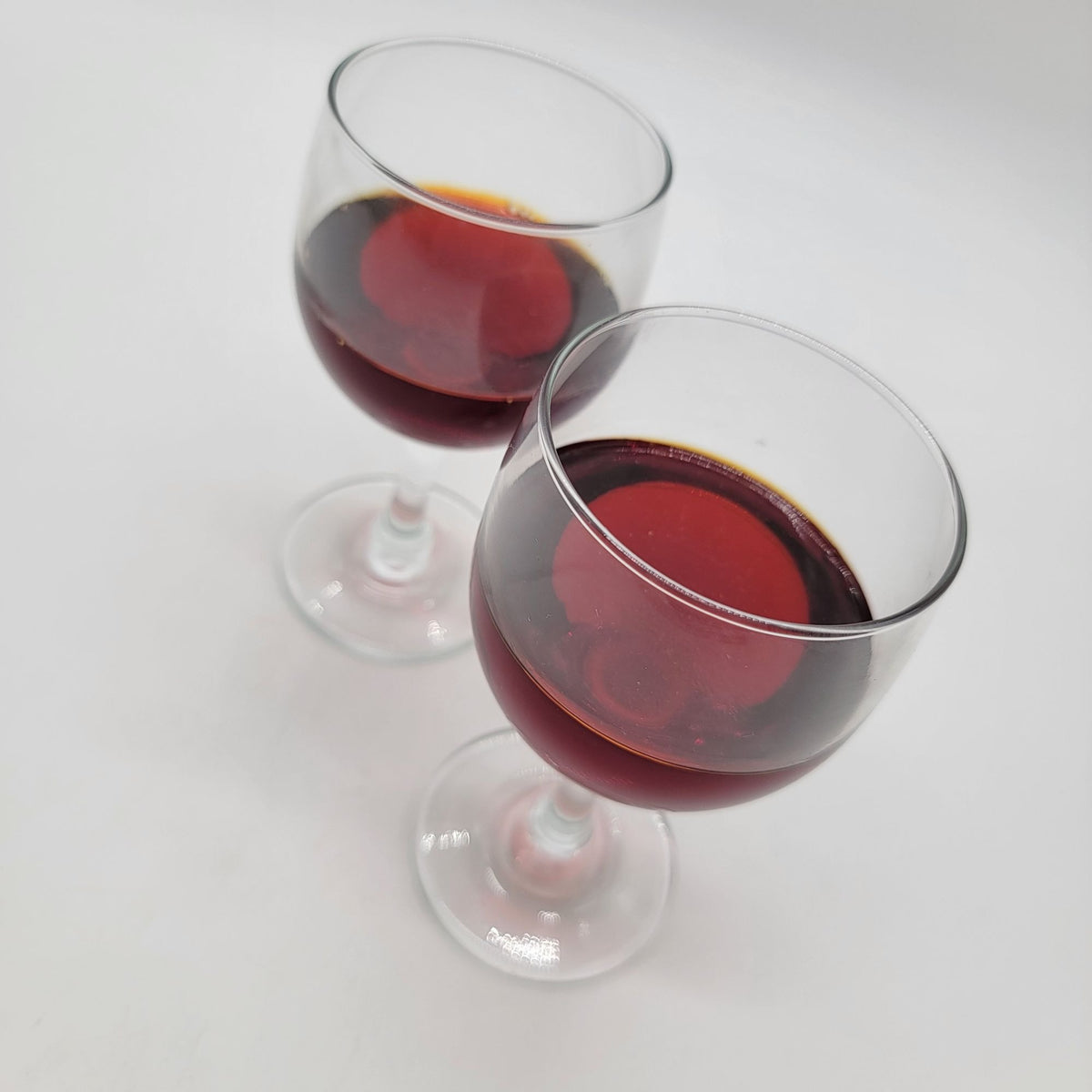 Pair Of Faux Red Wine Glasses Props Fake Food Props