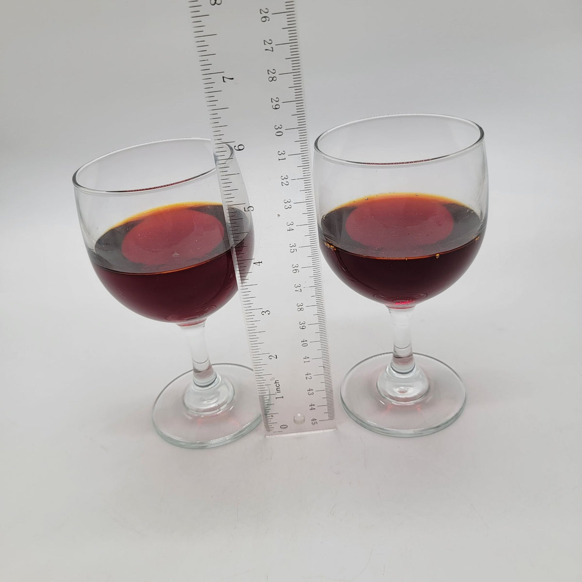 Pair Of Faux Red Wine Glasses Props Fake Food Props