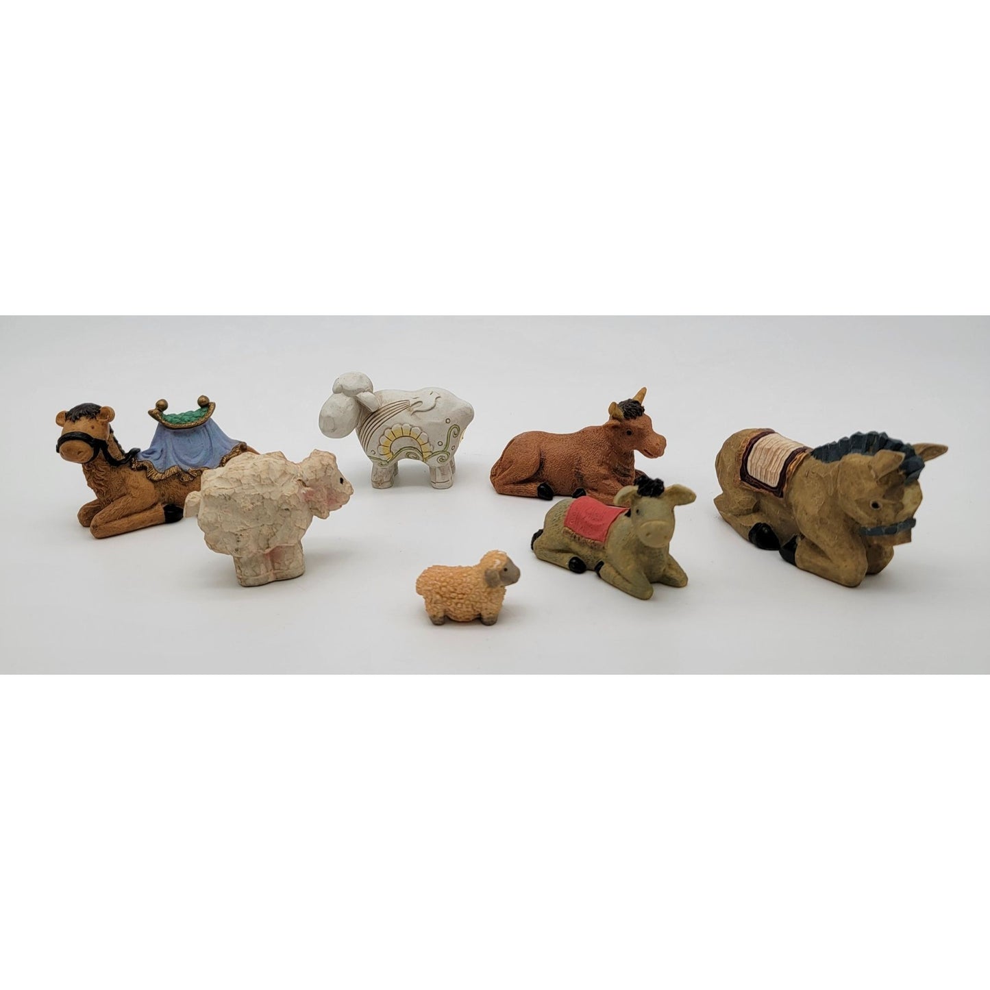 Lot of Nativity Animal Figurines Set of 7