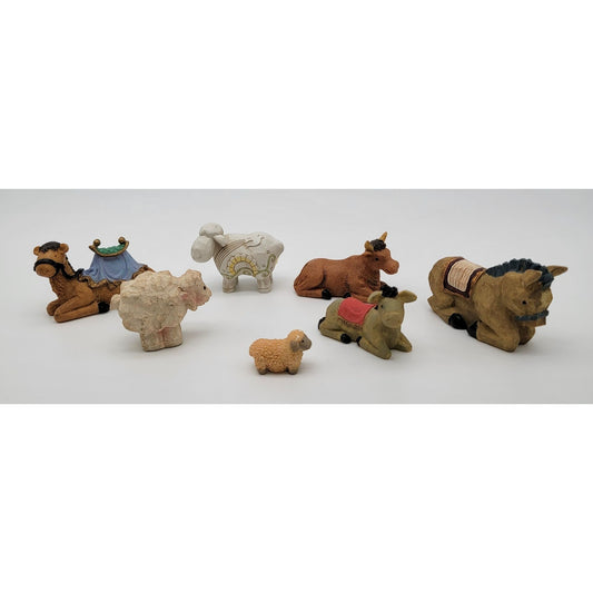Lot of Nativity Animal Figurines Set of 7
