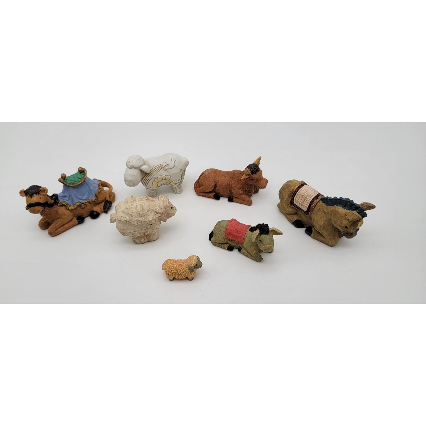 Lot of Nativity Animal Figurines Set of 7