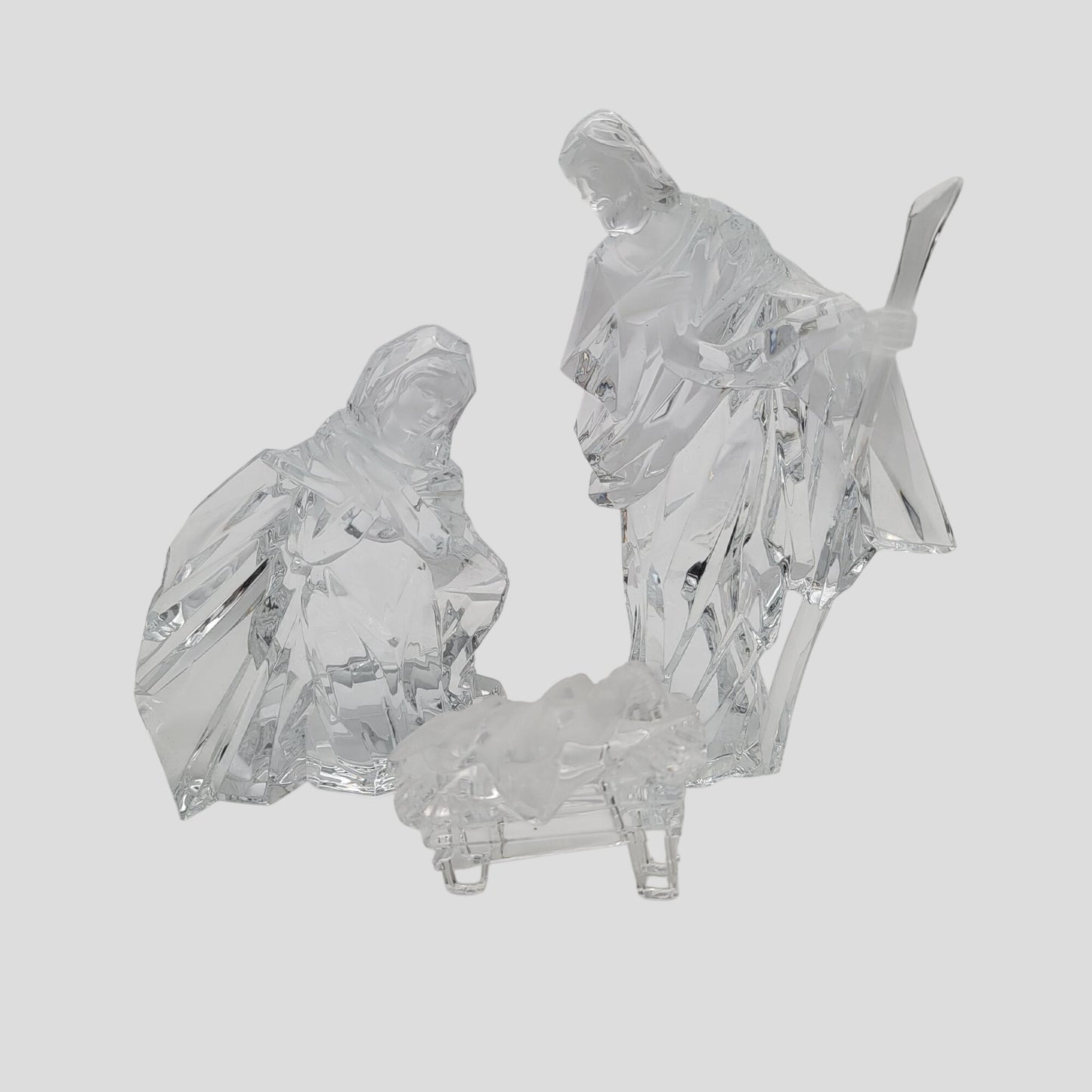 Roman Inc Faceted Acrylic Nativity Scene with Deer Set Of 9