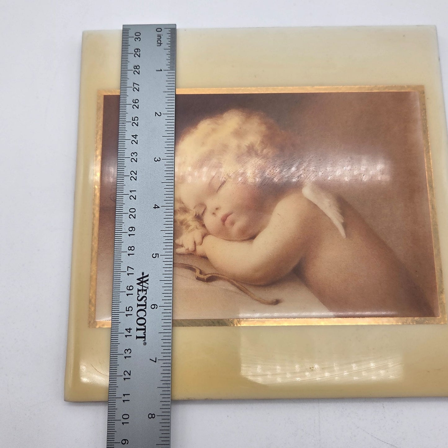 A.R.T. Co. Bessie Pease Guttman Cupid Caught Napping Tile Wall Art