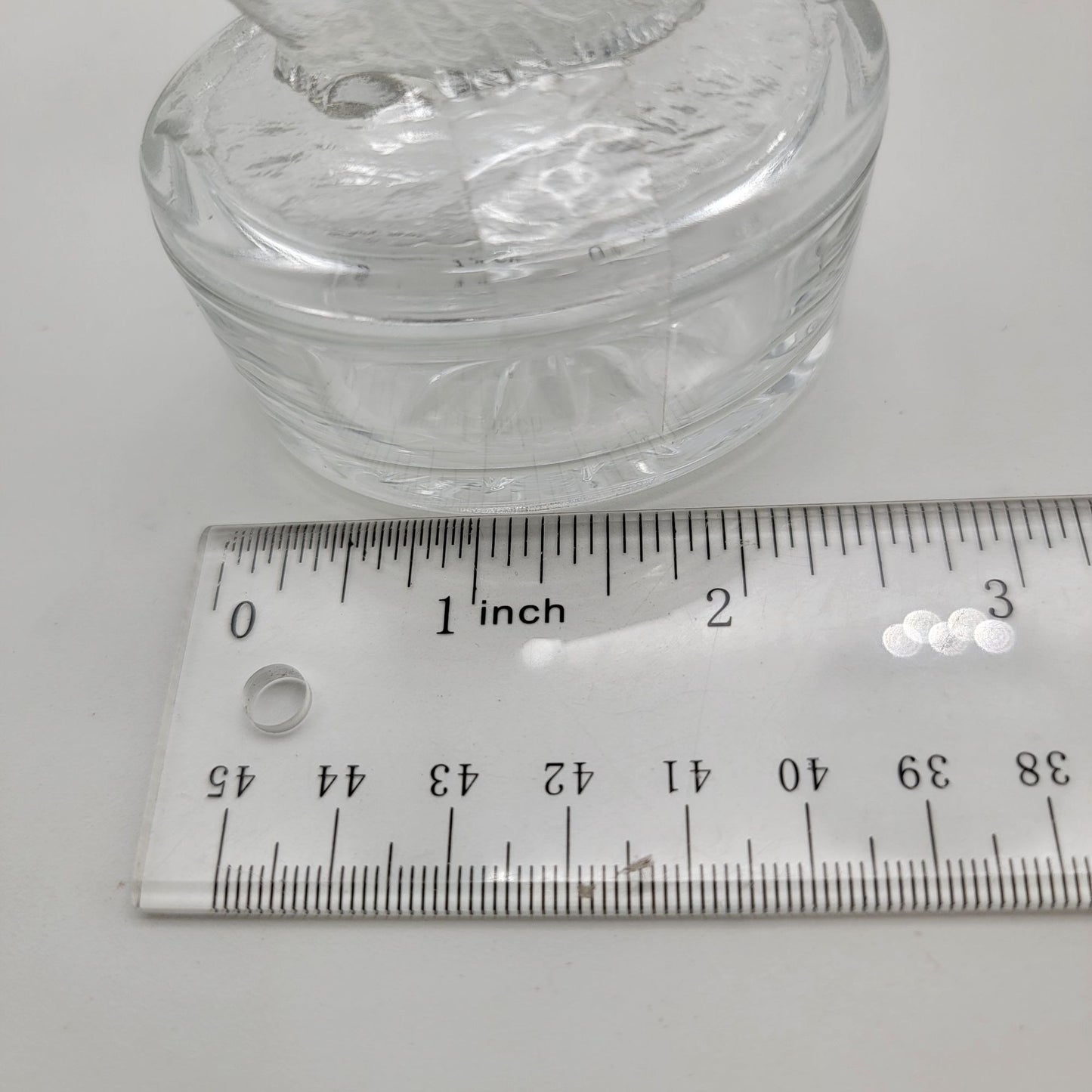 Vintage Luminarc France Glass Owl Trinket Box