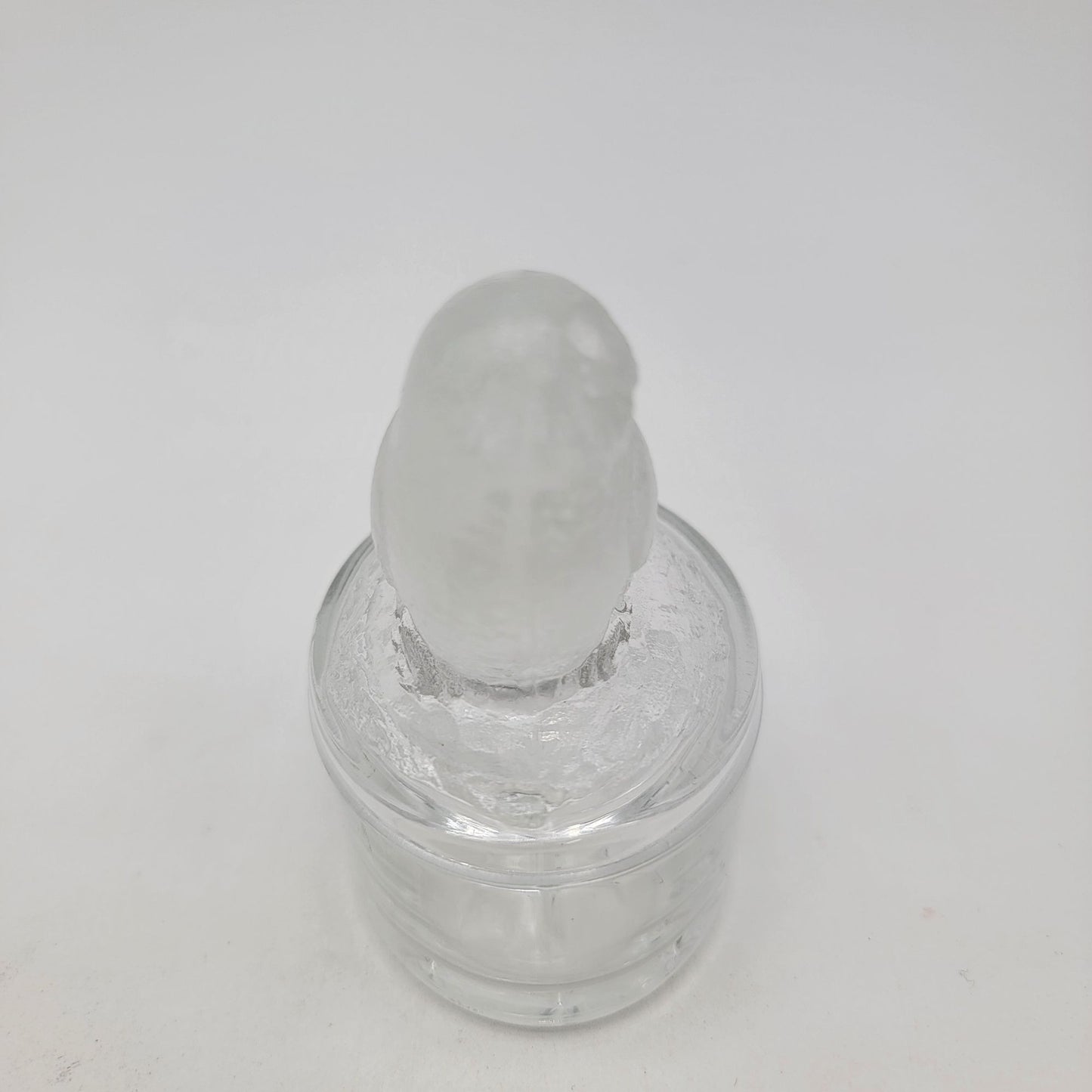 Vintage Luminarc France Glass Owl Trinket Box