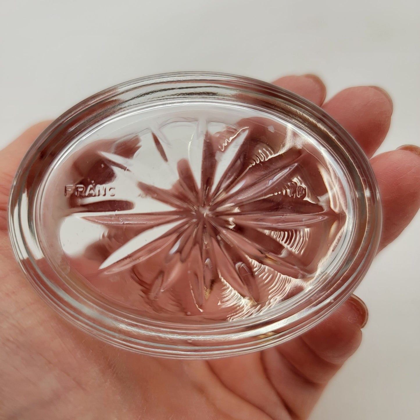 Vintage Luminarc France Glass Owl Trinket Box