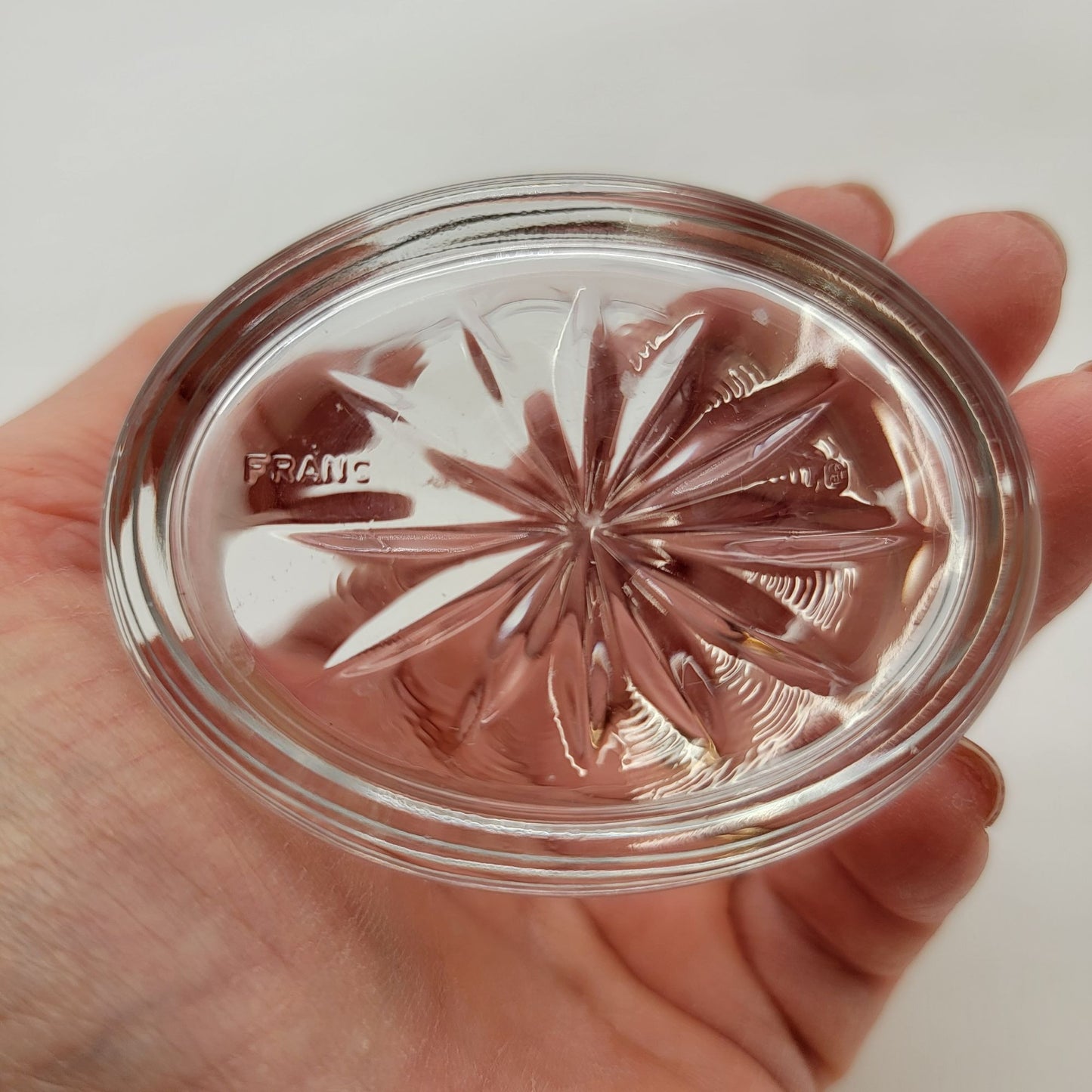 Vintage Luminarc France Glass Owl Trinket Box