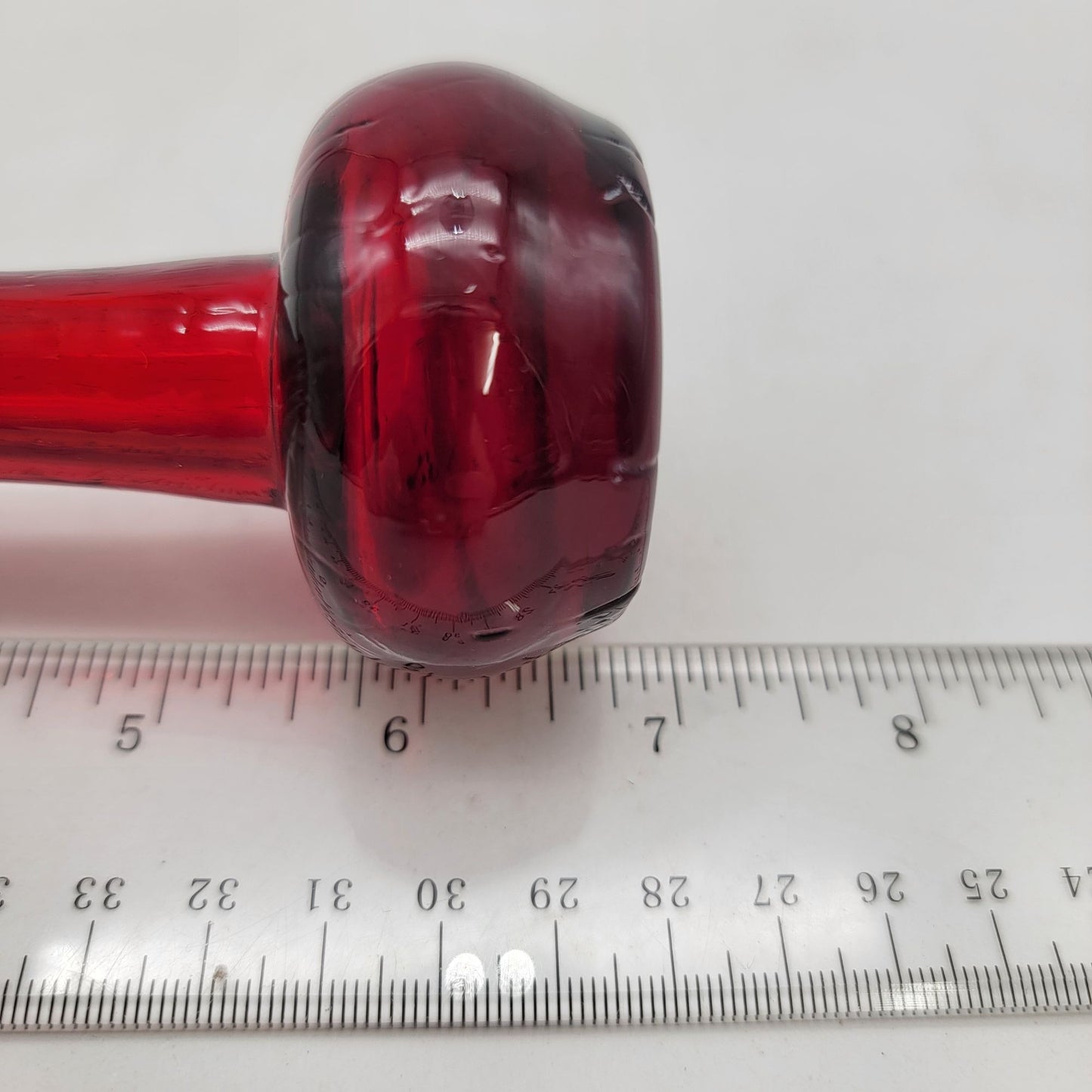 Vintage Mid Century Red Glass Vase