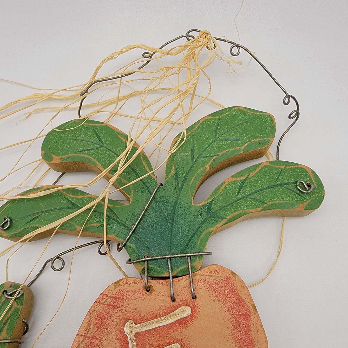 Easter Carrots Wooden Hanging  Decoration