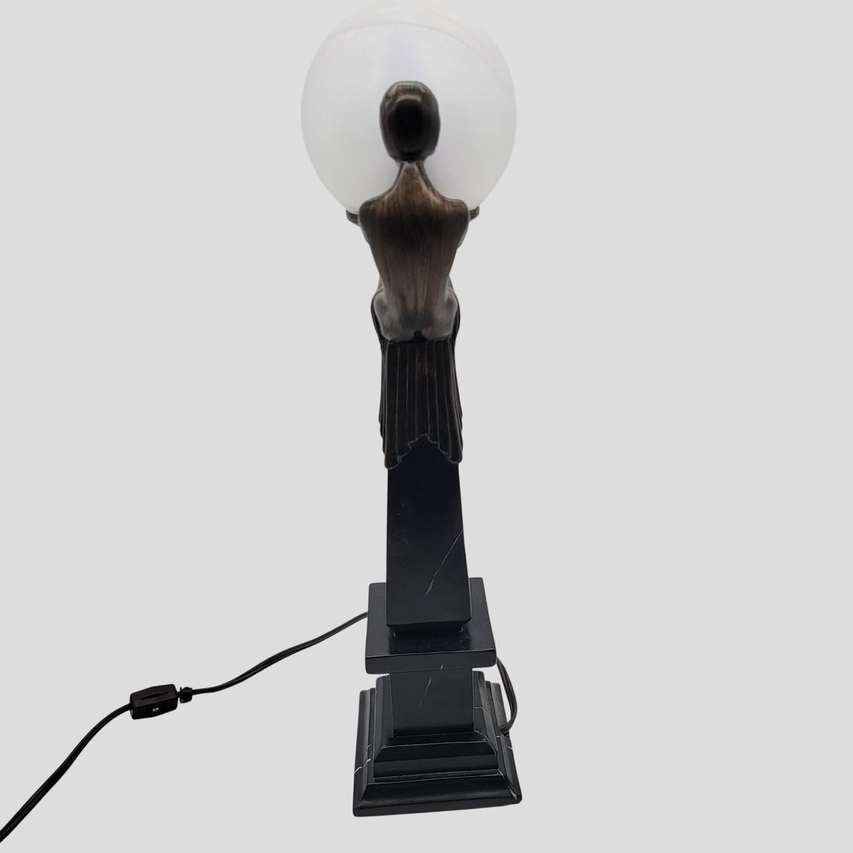 Art Deco Revival Max LeVerrier Style Figural Lamp