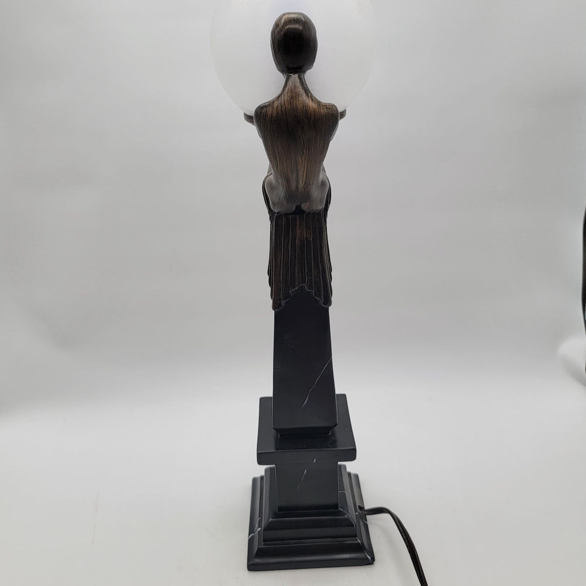 Art Deco Revival Max LeVerrier Style Figural Lamp