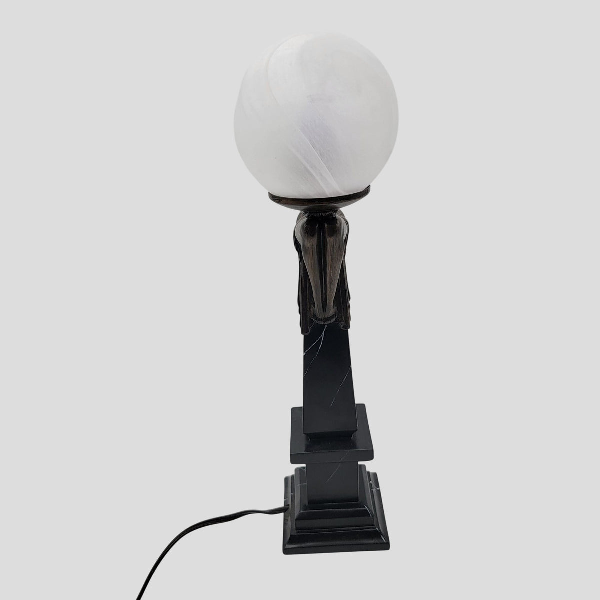 Art Deco Revival Max LeVerrier Style Figural Lamp