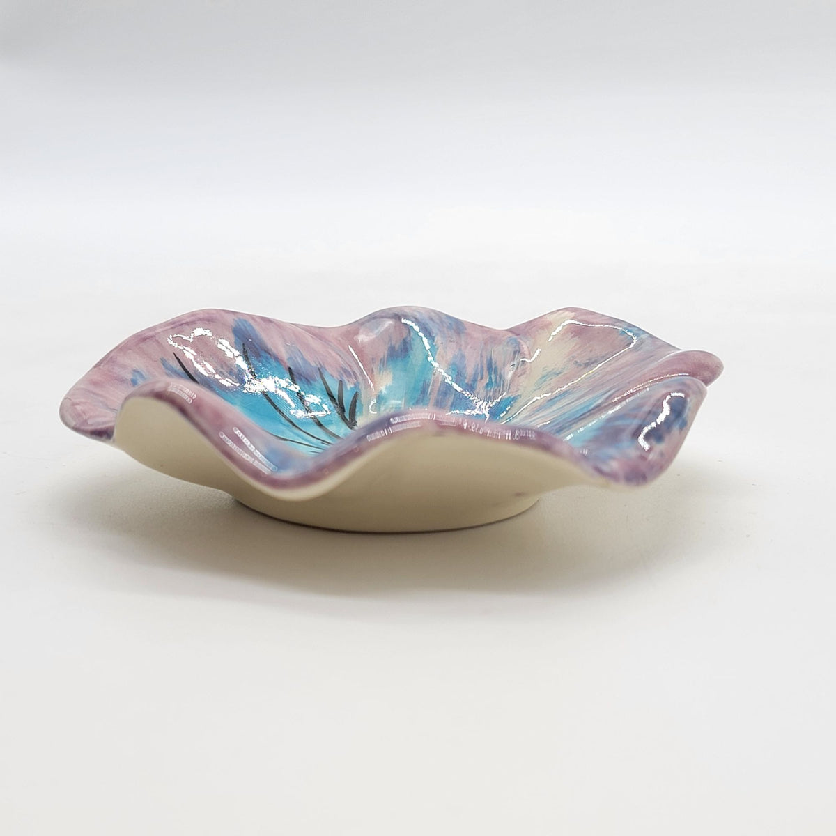 Stangl Pottery Pansy Flower Butter Pat Trinket Dish