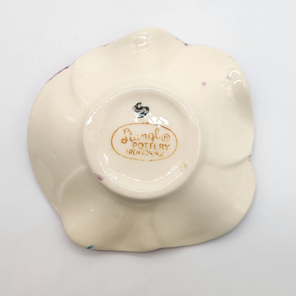 Stangl Pottery Pansy Flower Butter Pat Trinket Dish