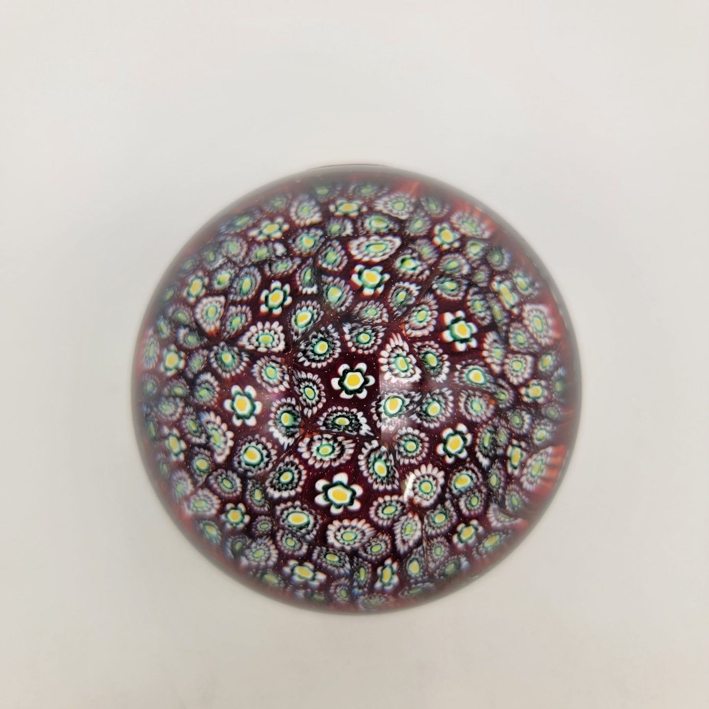 Vintage Murano Millefiori Art Glass Paperweight
