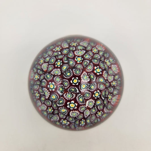 Vintage Murano Millefiori Art Glass Paperweight