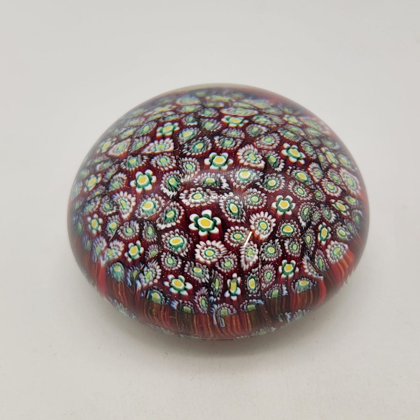 Vintage Murano Millefiori Art Glass Paperweight