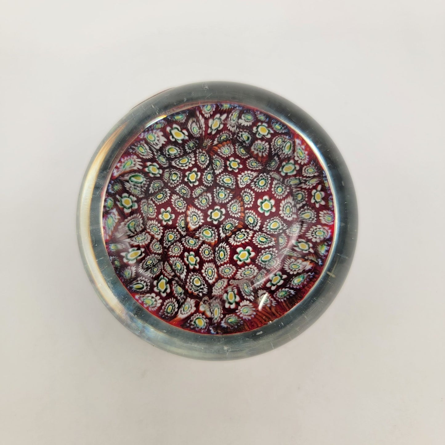 Vintage Murano Millefiori Art Glass Paperweight