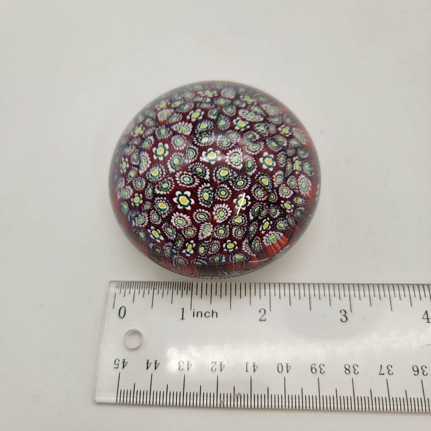Vintage Murano Millefiori Art Glass Paperweight