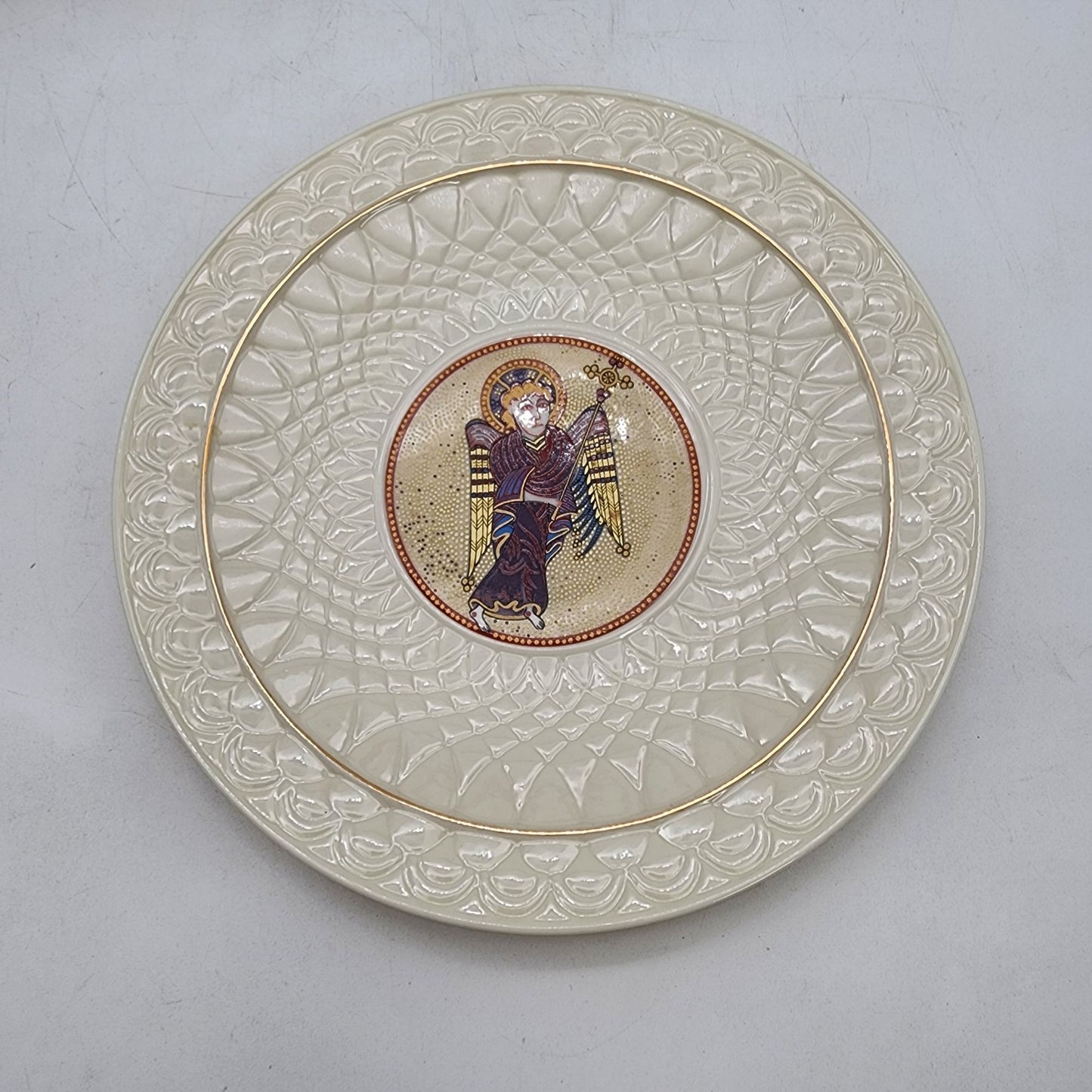 Belleek Collectors Society Book Of Kells St. Matthew Plate First Edition