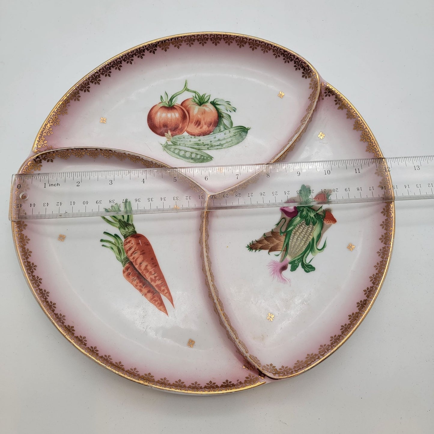 Vintage Porcelana Real São Paulo Divided Vegetable Dish