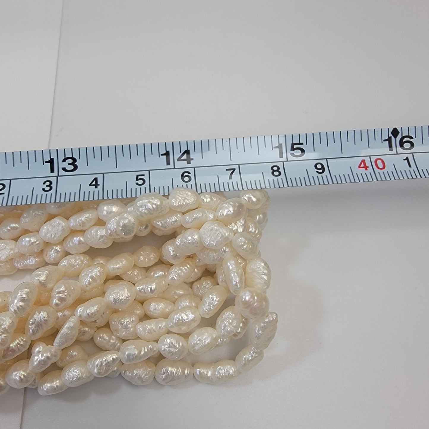 Multi-Strand Biwa Freshwater Pearl Torsade Necklace Pearl & Rhinestone Flower Leaf Clasp