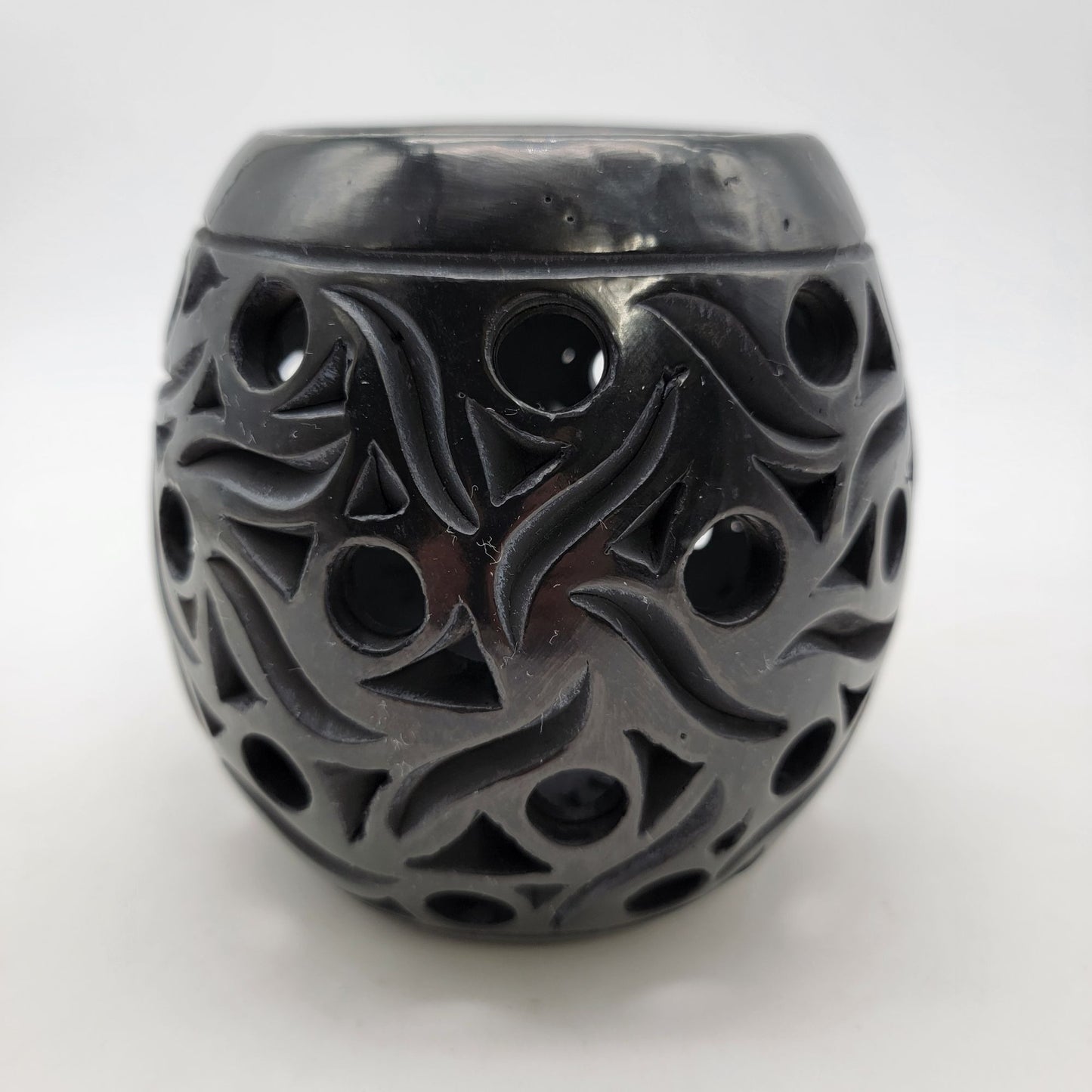 Handcrafted Oaxacan Lumiere Candle Holder With Cutout Design