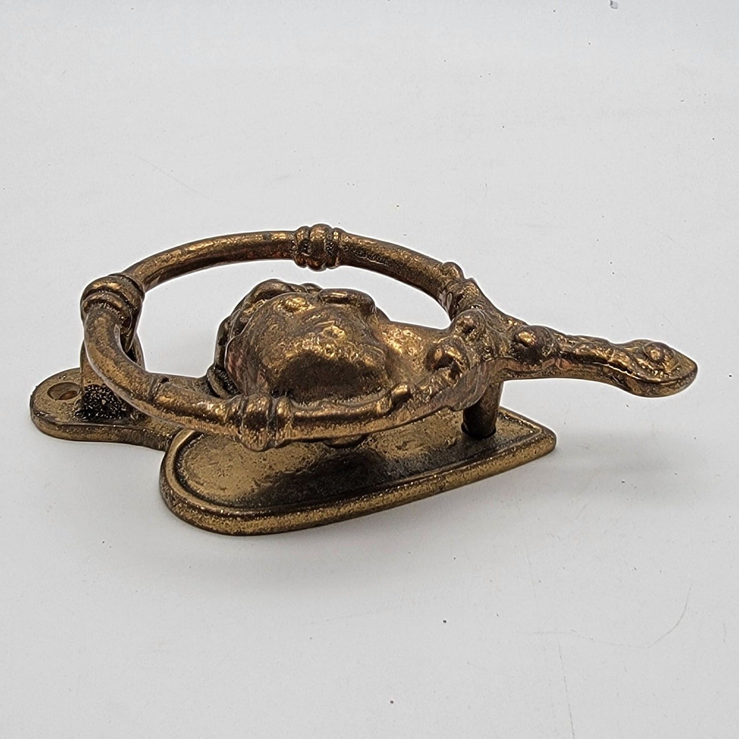 Vintage Brass Kissing Couple Door Knocker