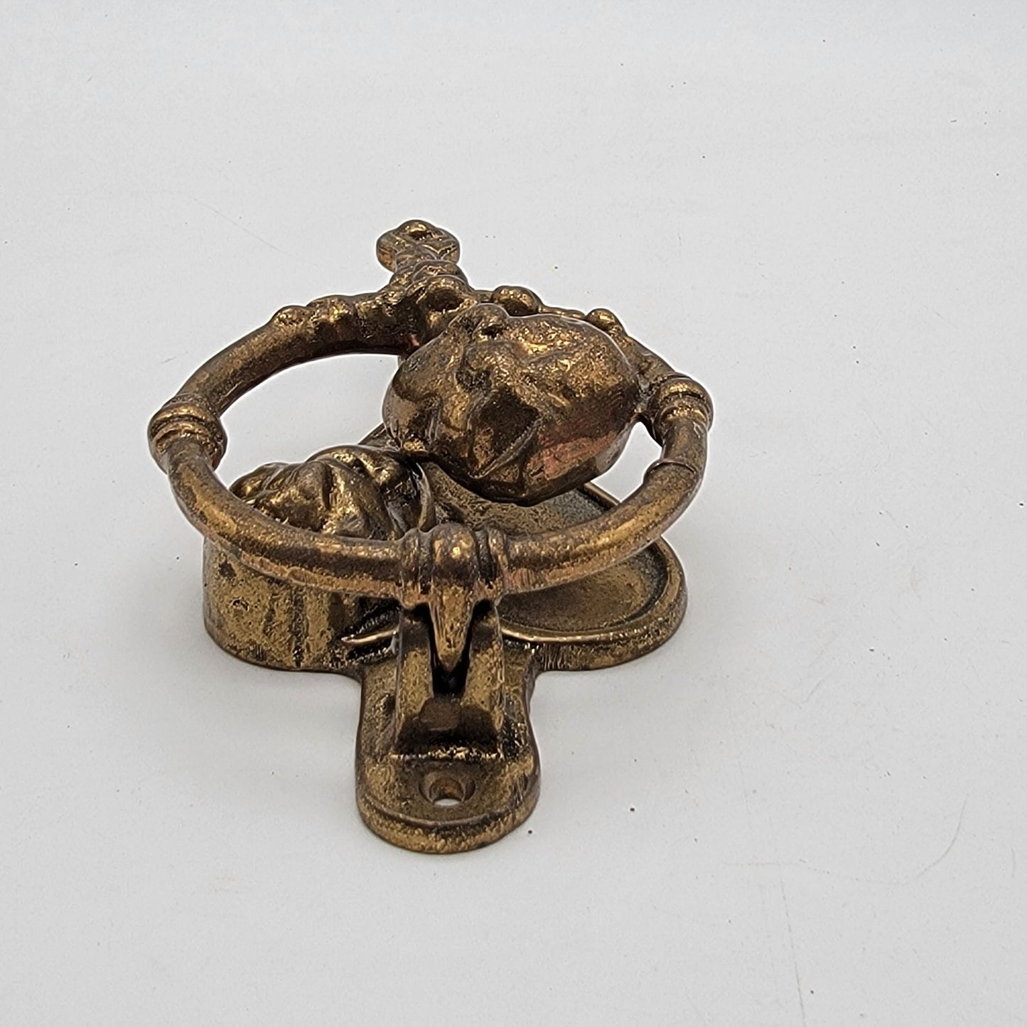 Vintage Brass Kissing Couple Door Knocker