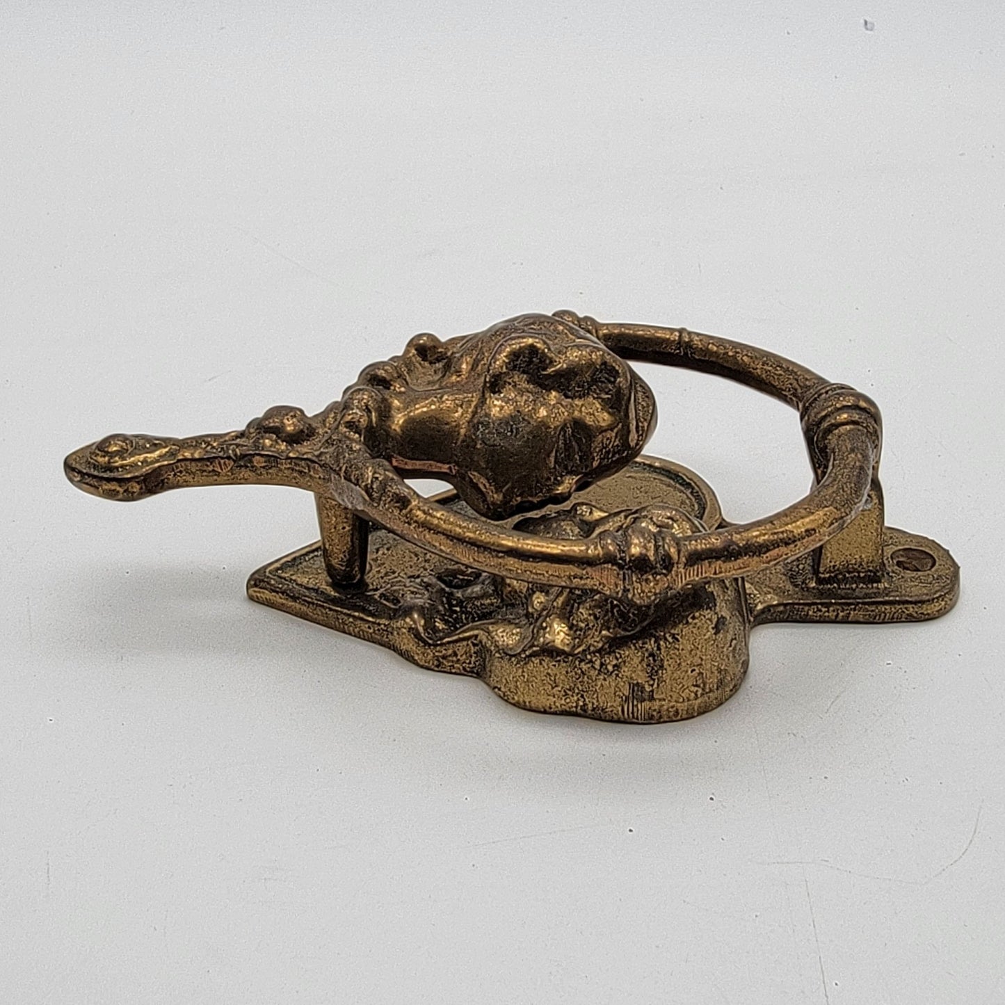 Vintage Brass Kissing Couple Door Knocker