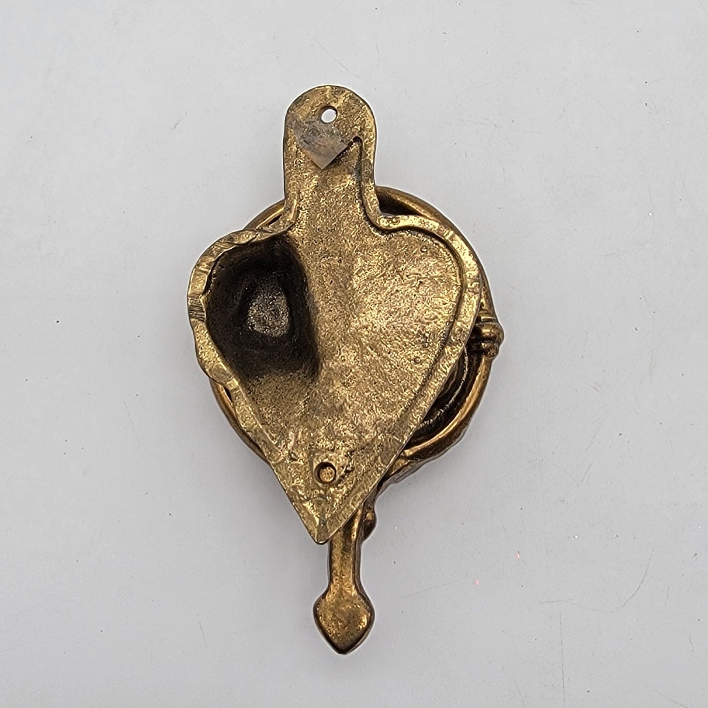 Vintage Brass Kissing Couple Door Knocker