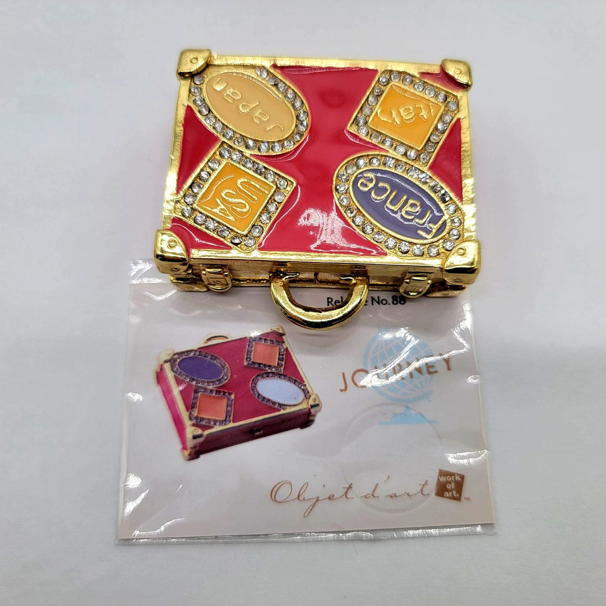 Objet D'Art Journey Suitcase Trinket Box No. 88