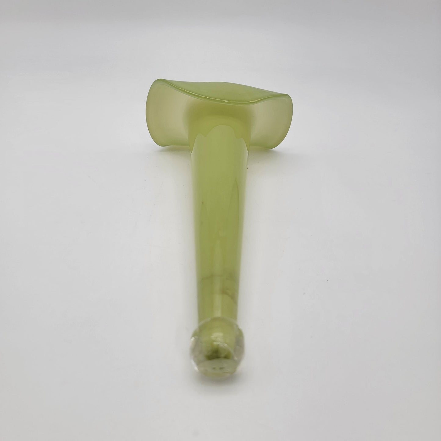 Vintage Jack In The Pulpit Art Glass Epergne With Wrought Iron Stand