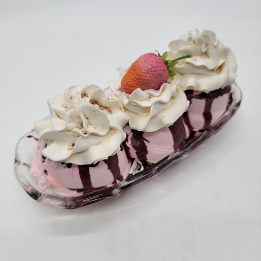 Fake Triple Scoop Ice Cream Sundae