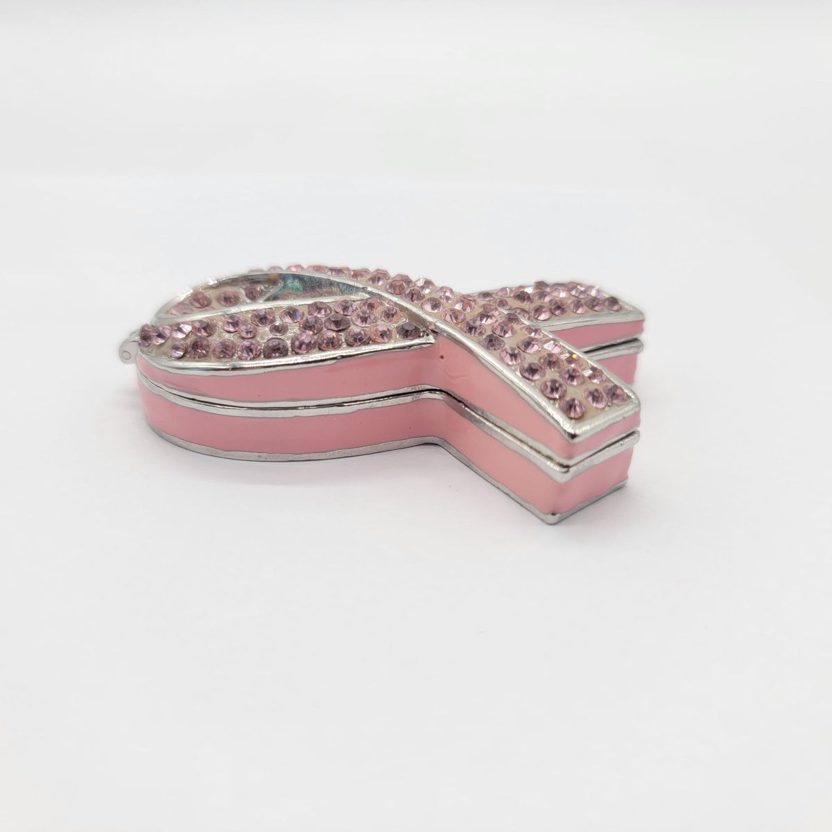 Objet D'Art The Cure Breast Cancer Awareness Trinket Box Artform No. 178 Pink Ribbon