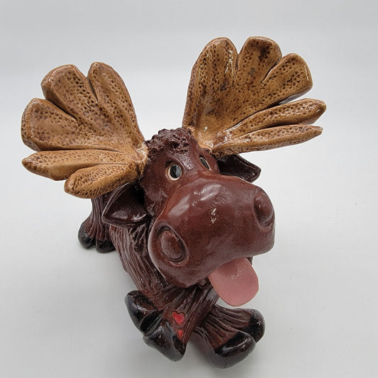 Vintage Moose Desktop Organizer Pen Holder