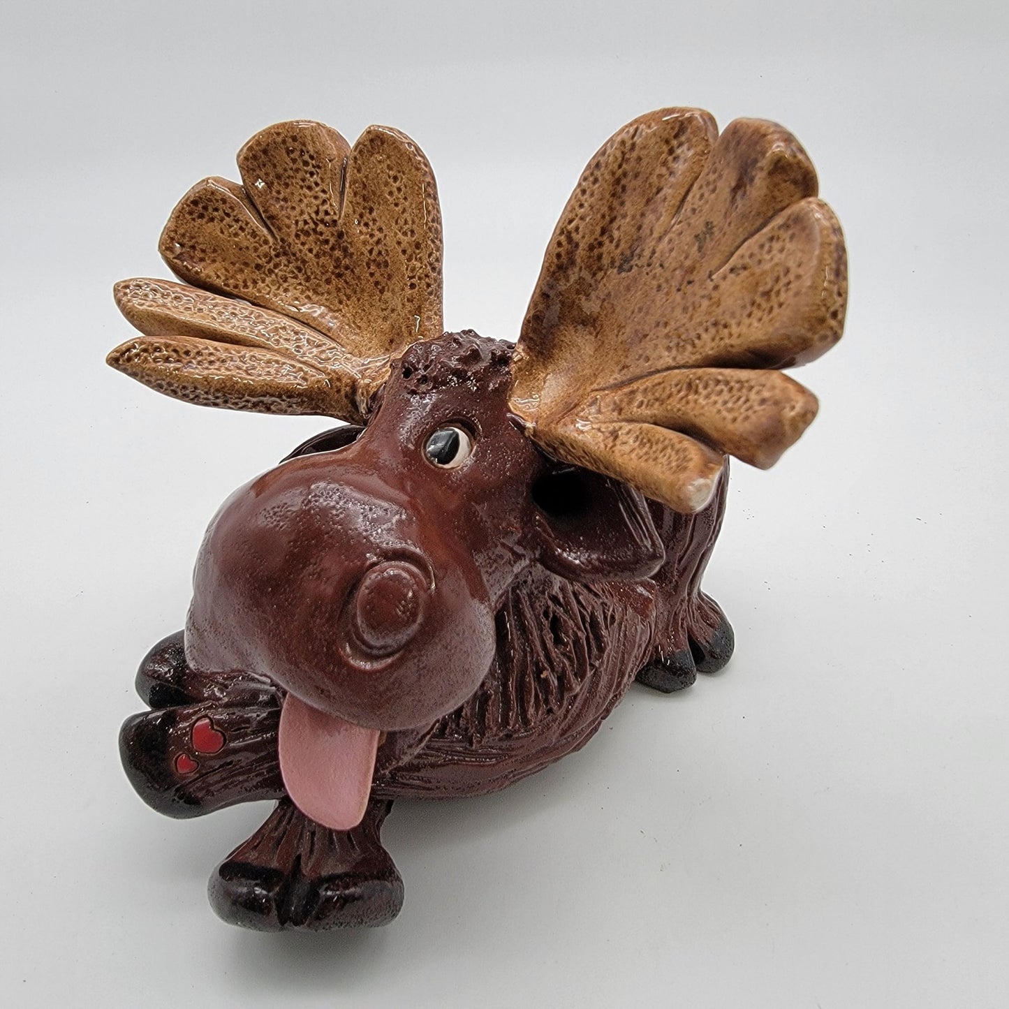 Vintage Moose Desktop Organizer Pen Holder