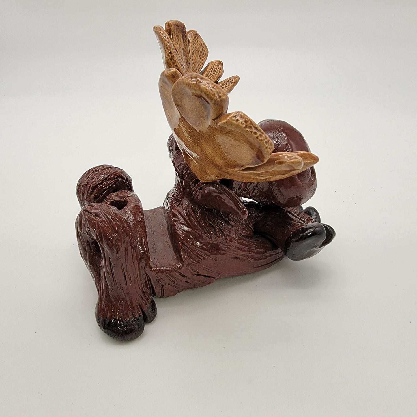 Vintage Moose Desktop Organizer Pen Holder