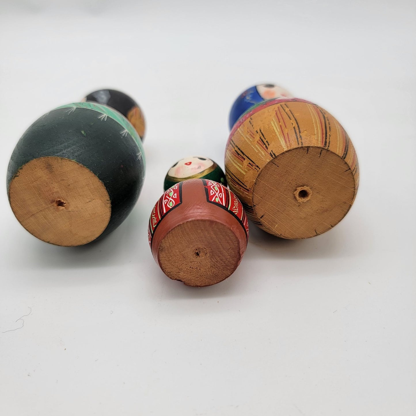 Handcrafted Wooden Russian Dolls Set Of 3 With Hand-Painted Traditional Eastern European Folk Art Design