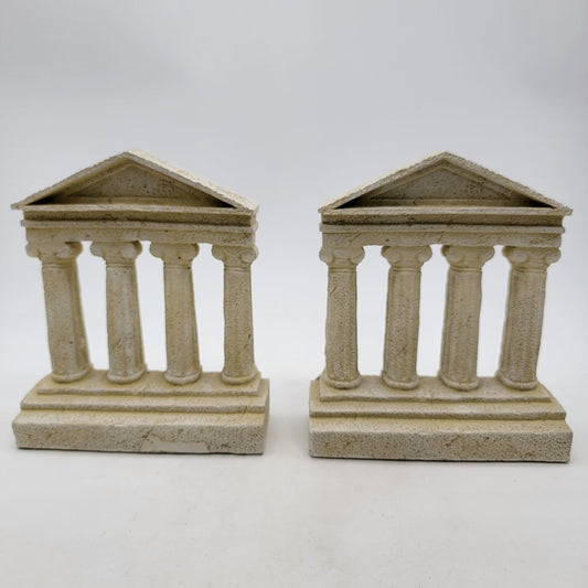 Greek Parthenon Column Bookends Set of 2