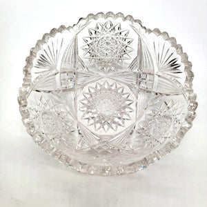 American Brilliant Cut Glass Bowl 10"