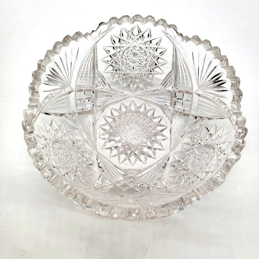 American Brilliant Cut Glass Bowl 10"