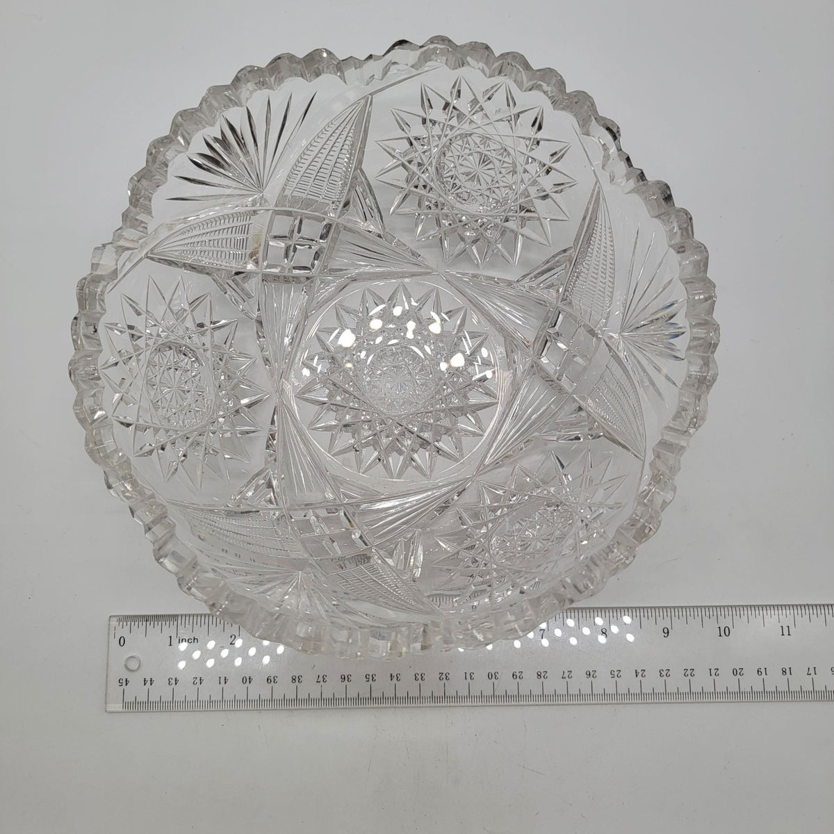 American Brilliant Cut Glass Bowl 10"