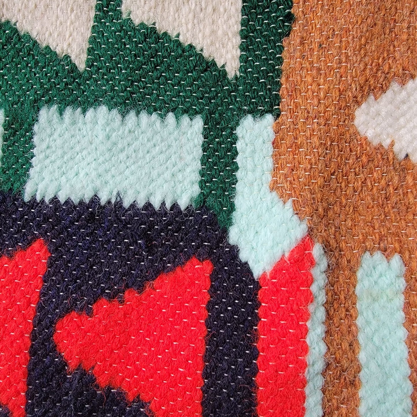 Vintage Peruvian Alpaca Pictorial Kilim Rug