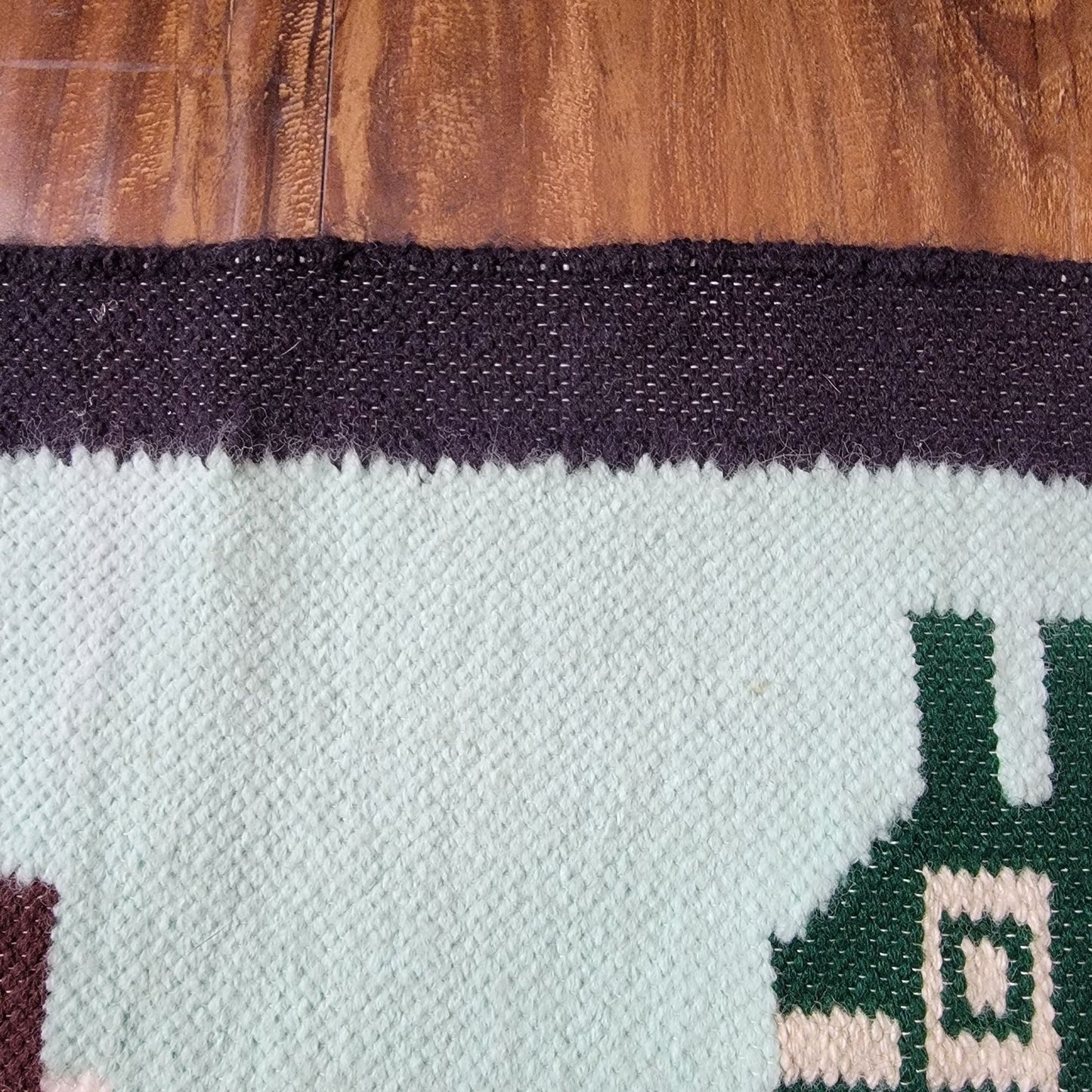 Vintage Peruvian Alpaca Pictorial Kilim Rug