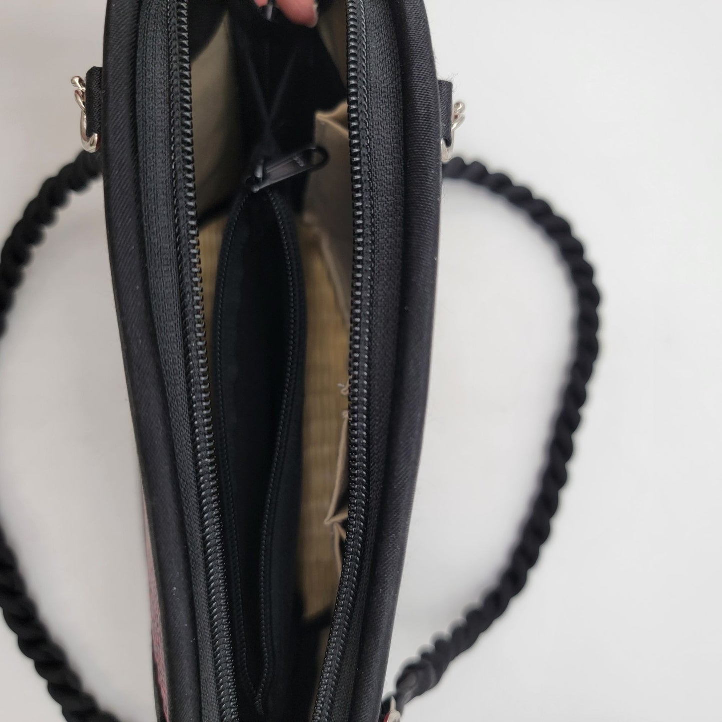 Saraye Kiri Wave Shoulder Bag Purse Crimson Red