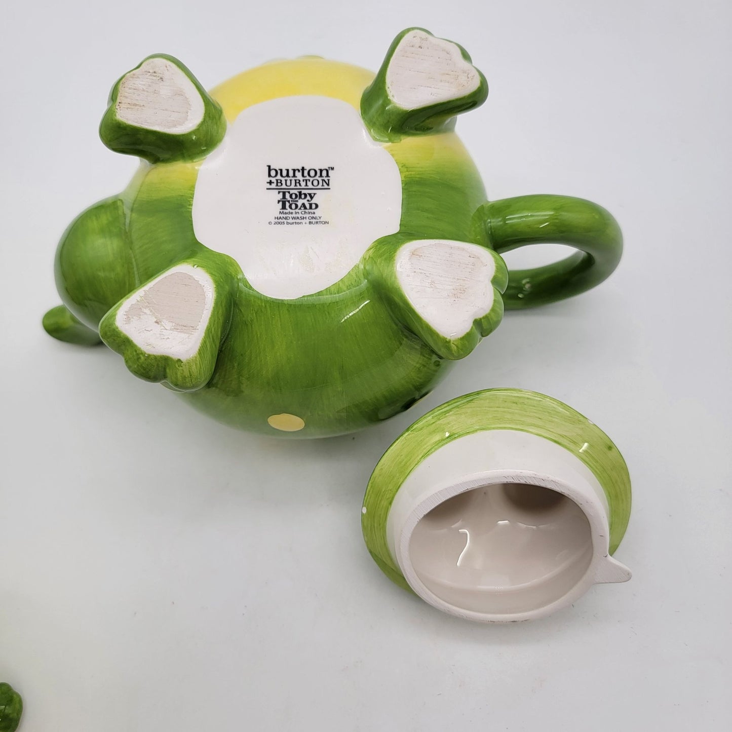 Vintage Burton & Burton Toby the Toad Teapot & 2 Cups