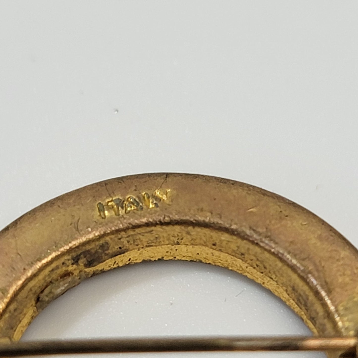 Antique 1920s Micro Mosaic Glass Brooch Millefiori Tesserae Made in Italy